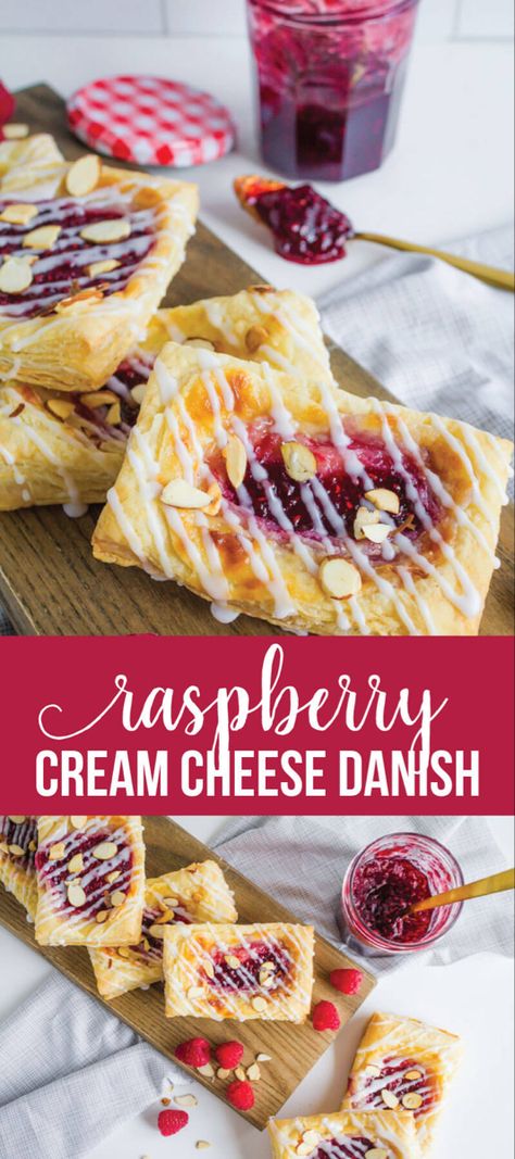 Breakfast Ideas For Teens, Raspberry Cream Cheese Danish, Raspberry Cream Cheese, Cream Cheese Danish, Raspberry Cream, Cheese Danish, Lemon Raspberry, So Delicious, Breakfast Ideas