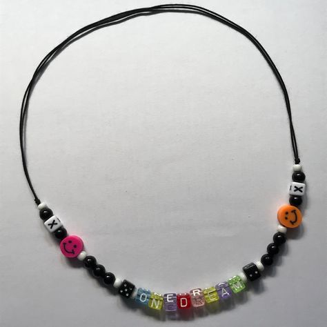 #txt #tomorrowbytogether #beads #necklace Txt Necklace, Txt Jewelry, Pop Beads, Beaded Stuff, Bead Diy, Silky Dress, Jewellery Ideas, Beaded Accessories, Beads Necklace