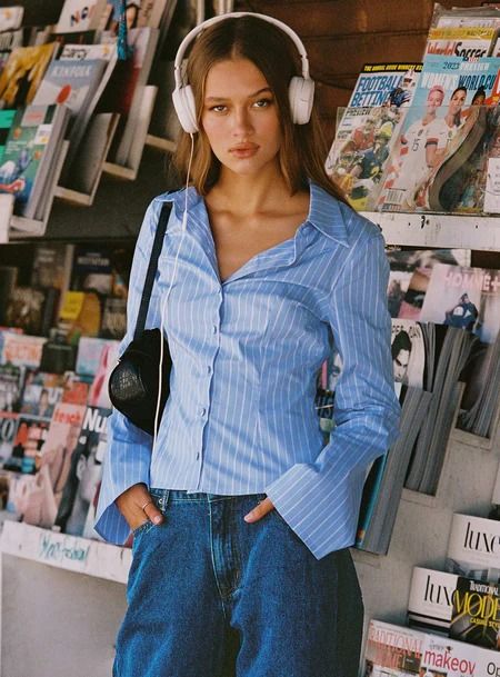 Intern 'Fits Shirt Blouses Women's, Mode Inspo, 가을 패션, Blouse Outfit, Buy Now Pay Later, Women Shirts Blouse, Looks Style, Mode Inspiration, Looks Vintage