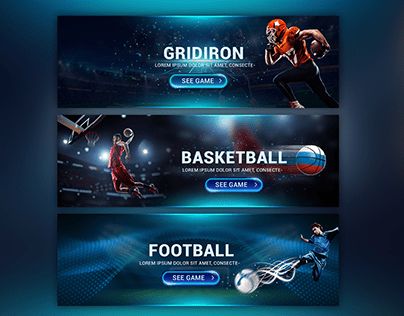 Sports Banner Design Templates, Sport Betting Design, Sport Banner Design, Sports Banner Design, Soccer Banner Design, Site Banner, Sports Banners, Betting Website, Thumbnail Template