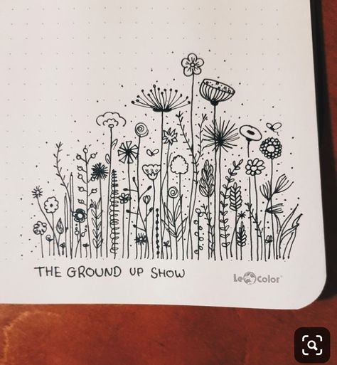 Flowers Lily, Arte Doodle, Doodle Art Journals, Drawing Flowers, Piece Of Paper, Pola Sulam, Bullet Journal Art, Ink Drawings, Bullet Journal Doodles