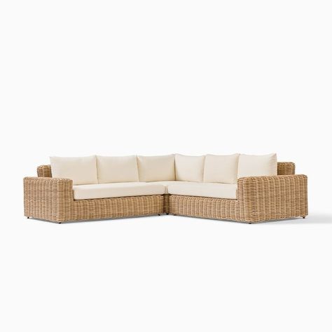 Westport Outdoor 3-Piece L-Shaped Sectional (108") Navigation Design, Kids English, Email Branding, 3 Piece Sectional, Free Interior Design, Makkah, Outdoor Sectional, Seating Arrangements, West Elm