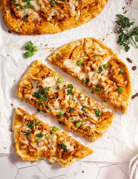 BBQ Chicken Naan Flatbread Pizzas Bbq Flatbread, Naan Pizzas, Chicken Parmesean, Nana Bread, Bbq Chicken Flatbread, Flatbread Pizzas, Naan Pizza Recipes, Chicken Mozzarella, Naan Flatbread