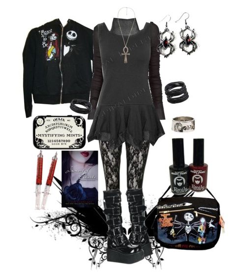 "My outfit on New Years eve." by octoburfrost ❤ liked on Polyvore featuring Rick Owens Lilies, Disney and EMILY THE STRANGE Groovy Fits, New Year’s Eve Outfit, Emo Style, Rick Owens Lilies, Gothic Glam, Emily The Strange, Dream Aesthetic, Eve Outfit, Scene Emo