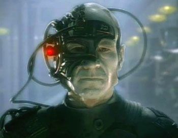 "Princeton University scientists have successfully combined organic tissue with electronics, potentially extending the boundaries of human hearing well beyond natural limits. 3D printed cybernetically-enhanced organs - they are a thing." Locutus Of Borg, Star Trek Borg, Star Trek Picard, Captain Picard, Resistance Is Futile, Jean Luc Picard, Pinterest Humor, Starship Enterprise, Star Trek Universe