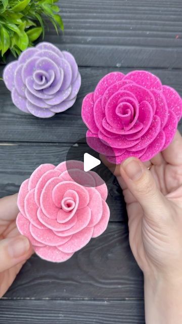 Roses Diy Crafts, Foam Flower Crafts, Foam Diy Craft, Flowers Making Crafts Paper, How To Make Paper Flowers Easy, Craft Foam Projects, 3d Flower Craft, Foam Flowers Diy, Foam Paper Crafts