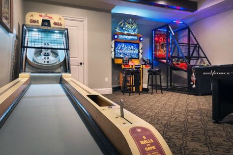 60 Game Room Ideas For Men - Cool Home Entertainment Designs Game Room Ideas For Men, Game Room Design Ideas, Room Ideas For Men, Game Room Ideas, Garage Game Rooms, Home Game Room, Arcade Room, Inside A House, Game Room Basement