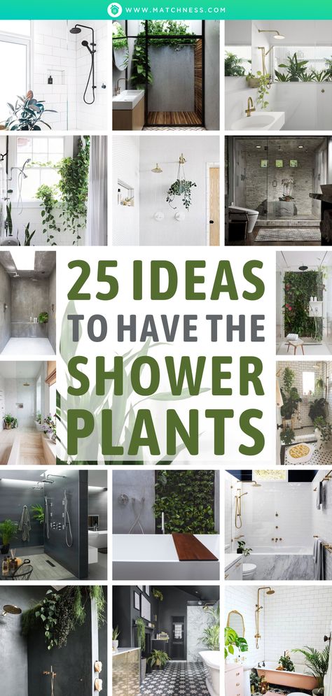 Adding plants to your shower room could be really recommended. The plants will give your shower room such a refreshing ambiance. Well, talking about the plants, there will be really varied but commonly the plants are the tropical plants. #showerplants #showerroom Shower Plants, Bathroom Plants Decor, Bathroom Flowers, Indoor Plant Wall, Tropical Bathroom, Window In Shower, Hanging Plant Wall, Garden Shower, Bathroom Plants