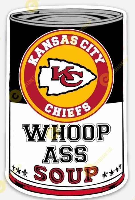 Kansas City Chiefs Soup STICKER - KC Mahomes Chief NFL | eBay Kc Chiefs Tattoo Designs, Kc Chiefs Party, Kc Chiefs Decor, Kc Chiefs Logo, Chiefs Kingdom, Chiefs Aesthetic, Kansas City Chiefs Wallpaper, Kansas City Chiefs Funny, Kansas City Chiefs Apparel