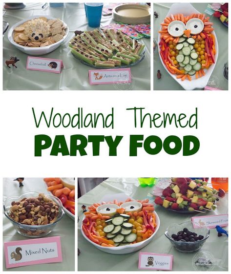 Woodland Birthday Party Food, Woodland Party Food, Birthday Food Ideas, Natural Birthday Party, Woodland Creatures Birthday, Woodland Themed Party, Woodland Baby Shower Food, Woodland Creatures Party, Fox Birthday Party