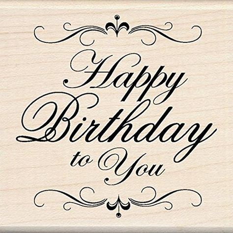 Happy Birthday Calligraphy, Birthday Signs, Birthday Pins, Birthday Blessings, Birthday Posts, Birthday Meme, Wood Stamp, Happy Birthday Quotes, Happy B Day