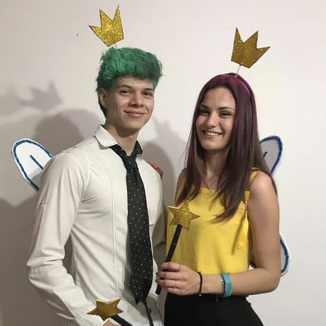 Cute Diy Halloween Costumes, Diy Halloween Costumes For Couples, Fairly Odd Parents Costume, Cosmo And Wanda Costume, Halloween Costumes Diy Couples, Costumes For Couples, Best Couples Costumes, Couples Halloween Costume, Halloween Costume Idea