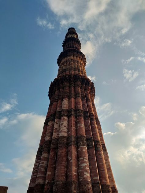 Minecraft Round Tower, Minecraft Sandstone, Qutb Minar, Tower Minecraft, Qutub Minar, Red Sandstone, Mammoth Mountain, Round Tower, Big Ben