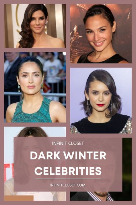 Dark Winter Pallette, Deep Winter Work Outfits, Deep Winter Patterns, Dark Winter Outfits Ideas, Dark Winter Neutrals, Soft Deep Winter, Dark Winter Celebrities, Deep Winter Color Analysis, Dark Winter Color Palette Outfits