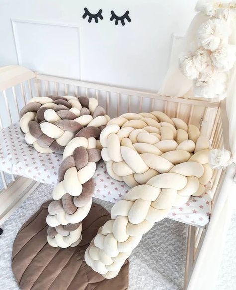 Braided Bumpers – Page 2 – Allbright Kids Braided Crib Bumper, Crib Wall, Bed Bumper, Baby Crib Bumpers, Baby Bumper, Knot Cushion, Bed Bumpers, Crib Rail, Toddler Beds