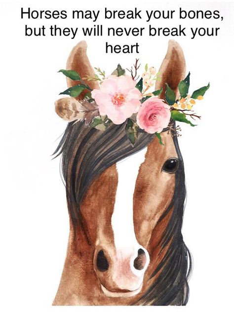 Crown Watercolor, Horse Flower, Crown Painting, Horse Art Drawing, Horse Flowers, Baby Animal Drawings, Horse Art Print, Watercolor Horse, Horse Drawing