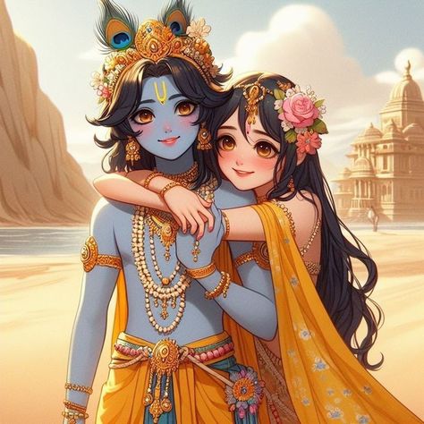 Arjun Subhadra, Little Kanha Ji Images, Hare Rama Hare Krishna, Buddha Art Drawing, Anime Photo Profile Dark, Hanuman Pics, Peace Illustration, Hinduism Art, Vedic Art