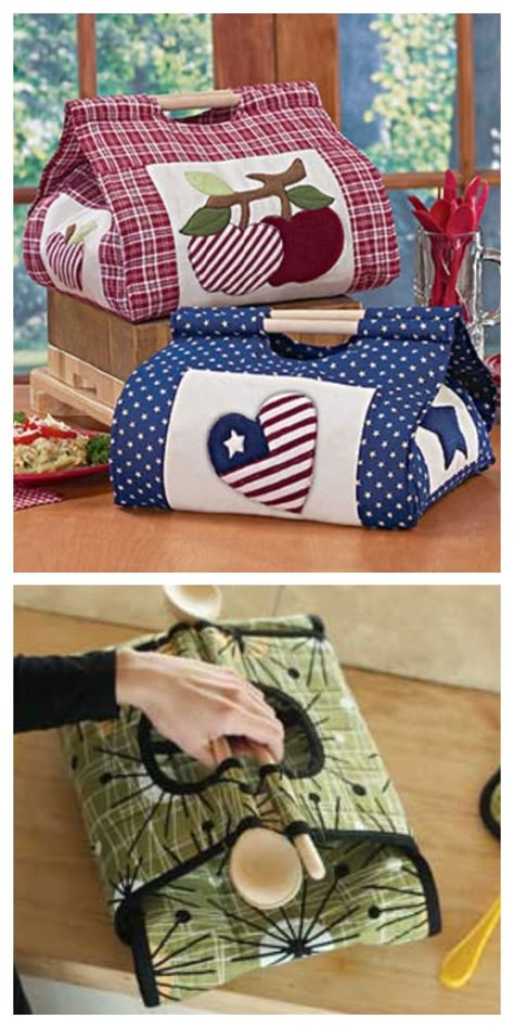 Casserole Carry All Sew Pattern | Fabric Art DIY Sewing Table Runners, Casserole Carrier Pattern, Carrier Pattern, Casserole Carrier, Diy Sewing Gifts, Sewing Projects Free, Sewing Machine Projects, Costura Diy, Beginner Sewing Projects Easy