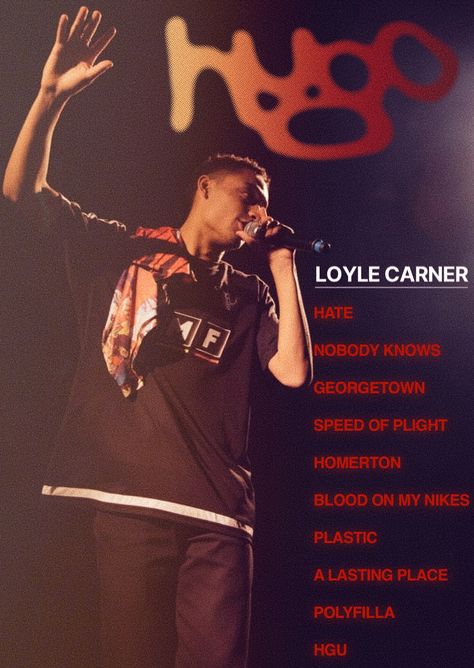 Loyle Carner Poster, Loyle Carner, Nike Poster, Hard Music, Nostalgia Aesthetic, Uni Room, Vintage Poster Design, Music Poster Design, Music Pics