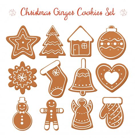 Gingerbread Cookie Illustration, Christmas Cookie Illustration, Gingerbread Cookies Drawing, Christmas Gingerbread Cookies Decorating, Christmas Cookies Illustration, Gingerbread Illustration, Ginger Cookies Christmas, Cookies Art, Gingerbread Cookies Decorated