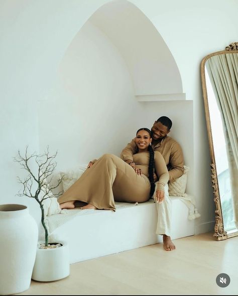 Black Couple Pre Wedding Photoshoot, Engagement Photos Black Couples Romantic, Beige Couple Photoshoot, Nigeria Photoshoot, Black Couple Aesthetic Outfits, Engagement Photos Black Couples, Prewedding Outfit Ideas, Black Couple Photoshoot Ideas, Unique Pre Wedding Shoot Ideas