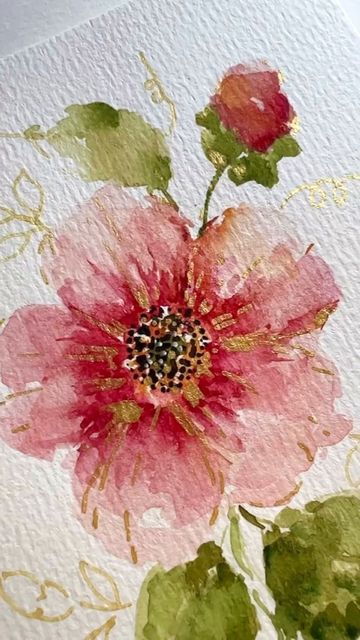 Bouquet Art, Learn Watercolor Painting, Floral Watercolor Paintings, Art Tutorials Watercolor, Watercolor Flowers Tutorial, Watercolor Paintings For Beginners, Watercolor Lessons, Artist Instagram, Diy Watercolor Painting