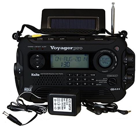 Kaito Voyager Pro KA600 Digital Solar Dynamo,Wind Up,Dyna... Emergency Alert System, Noaa Weather Radio, Emergency Flashlight, Emergency Radio, Solar Camping, Shortwave Radio, Digital Radio, Solar Led Lights, Portable Radio