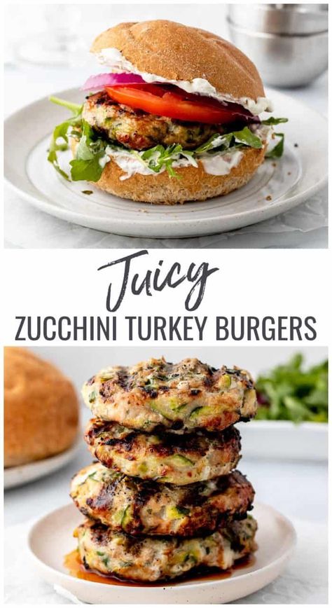 Craving for a more delectable burger meal? Make yourself some Zucchini Turkey Burgers! These bad boys pack in a lot of delicious, moist and chewy flavor. Plus they are easy to make too, in just under 30 minutes! Click to learn the paleo, gluten-free, keto, and low carb recipe. Aip Turkey Burgers, Turkey Veggie Burger Recipes, Macro Friendly Turkey Burgers, Chicken Zucchini Burgers, High Protein Turkey Burgers, Ground Turkey Burger Recipes Healthy, Southwest Turkey Burgers, Ground Turkey Smash Burgers, Healthy Turkey Burger Recipes