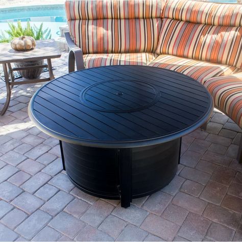 Ebern Designs Speedway Aluminum Propane Fire Pit Table & Reviews | Wayfair Backyard Design Plans, Propane Fire Pit Table, Patio Heaters, Round Fire Pit, Gas Fire Pit Table, Wood Burning Fire Pit, Fire Pit Designs, Propane Fire Pit, Wood Burning Fires