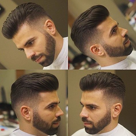 Bob Haircut Tutorial, New Beard Style, Fade Haircut Styles, Mens Hairstyles Fade, Mens Hairstyles With Beard, Beard Styles Short, Gents Hair Style, Haircut Tutorial, Mens Hairstyles Thick Hair