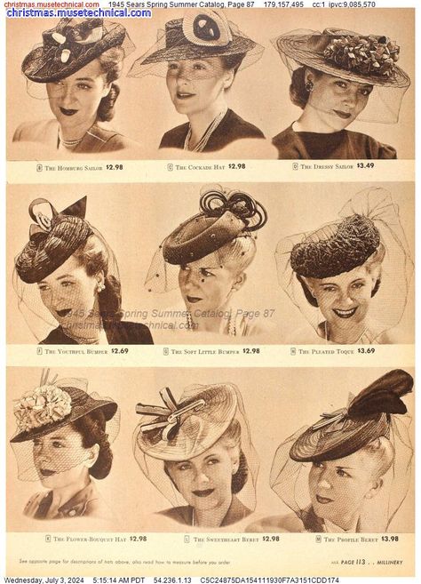 1940s Woman, 1940s Hats, 1940's Fashion, Heart Costume, Fabric Sewing Patterns, Vintage Hats, 1940s Dresses, 1940s Fashion, Fashion Plates