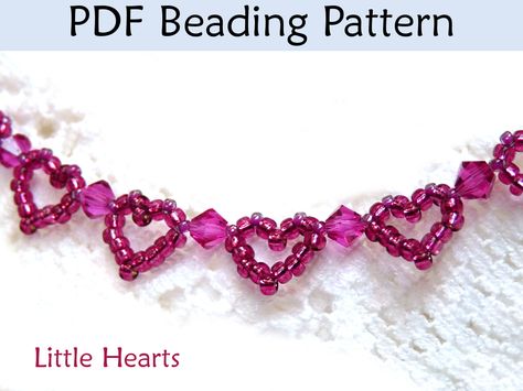 Little Hearts Beaded Bracelet PDF Beading Pattern