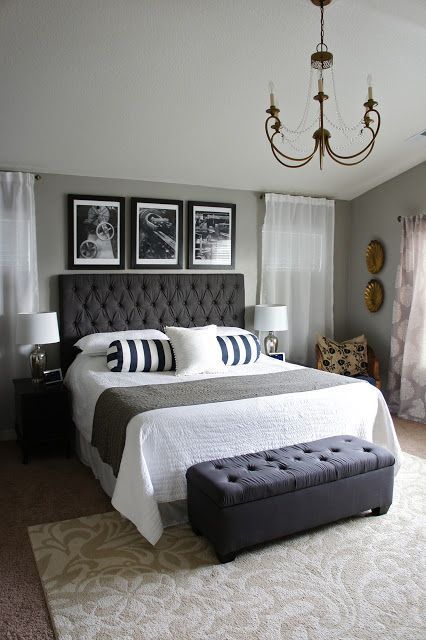 Pretty Dubs: Master Bedroom Transformation. Love the monotone. Cant decide between this or punches of color.... Head Boards, Beautiful Bedroom, Master Bedrooms Decor, Remodel Bedroom, Beautiful Bedrooms, Dream Bedroom, Design Case, My New Room, Home Staging