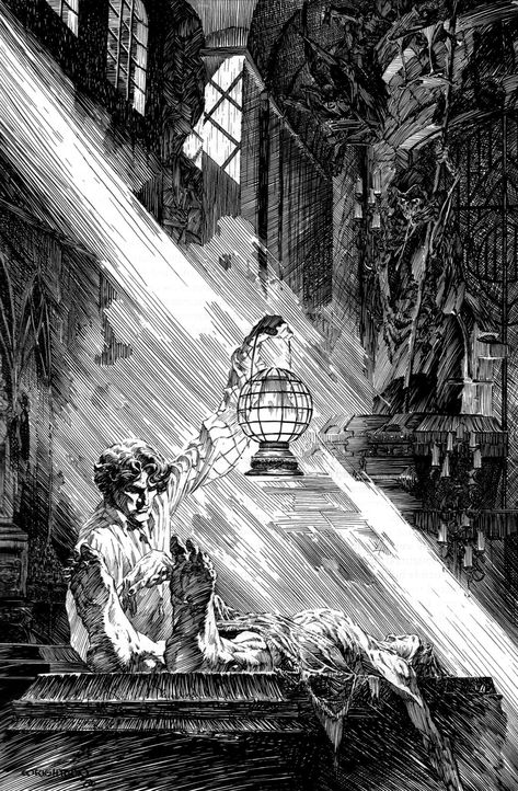 Wrightson Frankenstein, Frankenstein Illustration, Stuff Drawing, Inking Art, Bernie Wrightson, Soyut Sanat Tabloları, Arte Sketchbook, Ink Drawing Illustration, Wow Art