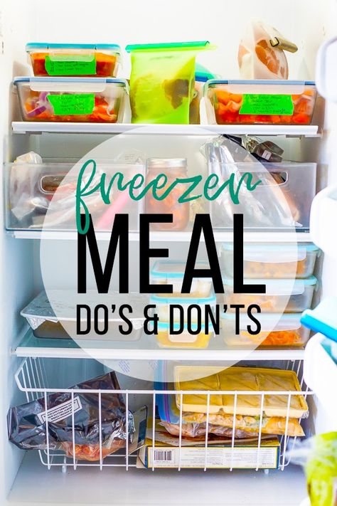 Freezer meal do's and don'ts- sharing tips and tricks for stocking up the freezer: what you can and can't freeze, how to avoid freezer burn and more! #sweetpeasandsaffron #mealprep #freezer How To Prep Freezer Meals, How To Freeze Food Meal Prep, Freezer Meal Prep For The Week, How To Freezer Meal Prep, Meal Prep For Freezing, Best Freezer Containers, Freezing Meal Prep, How To Make Freezer Meals, What Can I Freeze