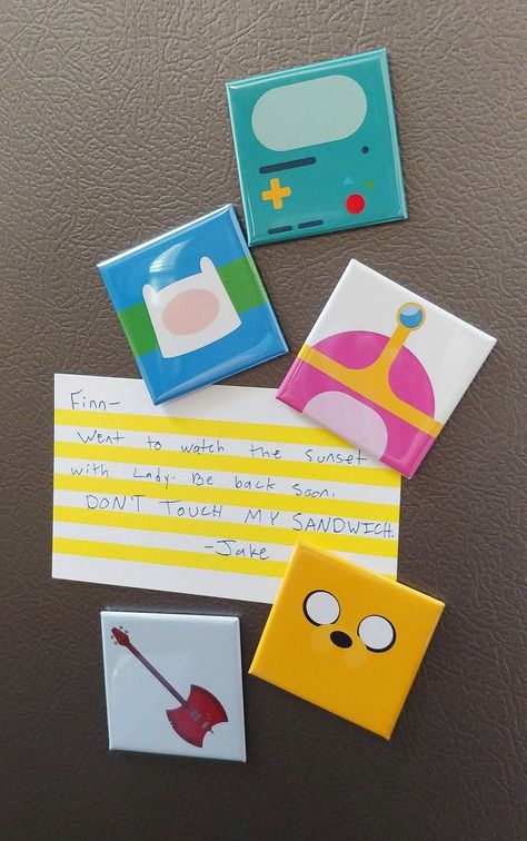 Love these Adventure Time Inspired Set of 5 Minimalist Fridge Magnets #etsy https://etsy.me/2yNa1Iq #housewares #adventuretime #finnandjake #princessbubblegum #lumpyspaceprincess #bmo #marceline #iceking #flameprincess #susanstrong Minimalist Fridge, Adventure Time Gift, Magnet Activities, Adventure Time Style, Random Cartoon, Finn And Jake, Locker Decorations, Sculpture Projects, Cartoon Fan