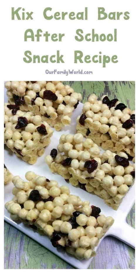 Recipes With Kix Cereal, Recipes Using Kix Cereal, Kix Cereal Marshmallow Treats, Kix Cereal Treats, Kix Cereal Recipes, Kids Snacks Ideas, Cereal Bars Recipe, Cereal Treat Recipes, Kix Cereal