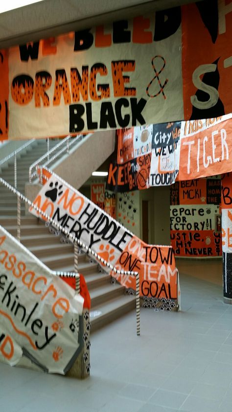 Massillon High School Poster Ideas For High School, Volleyball Poster Ideas, School Spirit Ideas Pep Rally, Cheerleading Signs, Homecoming Poster, School Spirit Posters, Homecoming Poster Ideas, Volleyball Poster, Pep Rally Games