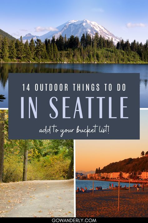 A guide featuring 14 unique outdoor activities in Seattle, perfect for both locals and tourists looking to explore beyond the usual attractions. Seattle To Do, Things To Do In Seattle, Seattle Vacation, Seattle Trip, Washington State Travel, The Emerald City, Hidden Bar, Olympic Mountains, Lake Union