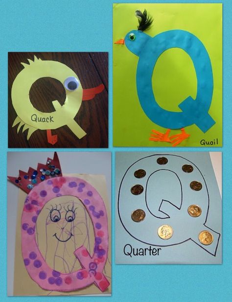 Q Letter Craft, Q Is For, Letter Q Crafts For Toddlers, Letter Q Crafts For Preschoolers, Letter Q Activities For Preschool, Q Crafts For Preschool, Letter Q Craft, Letter Q Activities, Q Craft