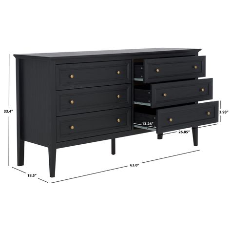 Black distressed dresser