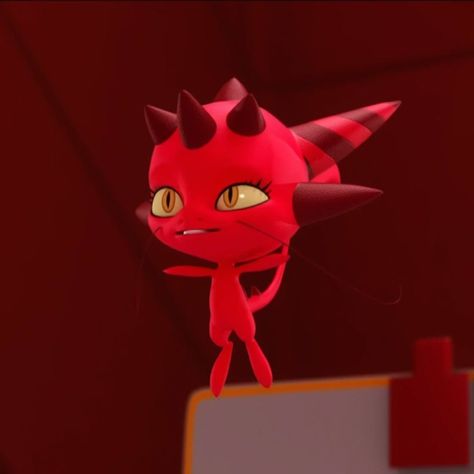 Longg is the kwami who is connected to the Dragon Miraculous. With his power, its wearer can use the Miraculous to transform into a dragon-themed superhero. He is currently dormant in his Miraculous in Master Wang Fu's Miracle Box, as seen in "Sapotis". Longg is red with four black horns on his forehead: a black horn on each side of his face, and red horns from the upper back of his head with black spirals. Additionally, he has golden eyes, a whisker on each cheek next to his mouth, two... Dragon Miraculous, Miraculous Kwami, Rapunzel Birthday Invitation, See Quotes, Gabriel Agreste, Ladybugs Movie, Tikki Y Plagg, Ladybug Cat Noir, Ladybug Crafts