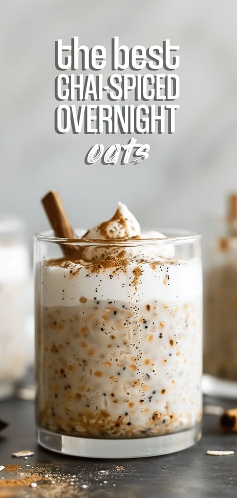 Chai Spiced Overnight Oats [10 Minutes] – Chasety Chai Overnight Pudding, Chai Overnight Oats, Apple Chai, Overnight Oats In A Jar, Quick And Healthy Breakfast, Chai Spices, Overnight Recipes, Healthy Breakfast Recipe, Overnight Oats Recipe Healthy