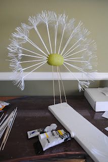 Bowling Ball Yard Art, Dandelion Wall Art, Decoration Vitrine, Dandelion Art, Nylon Flowers, Large Paper Flowers, Diy Lanterns, Dandelion Flower, Giant Paper Flowers