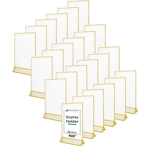 PRICES MAY VARY. Are you searching for centerpieces for tables? Or are you searching for classy yet affordable table number holders? These premium-looking clear acrylic frames have it all. It will make for a stunning place setting that will look beautiful on your tables. DURABLE AND REUSABLE - Made from high-quality acrylic material, this wedding table number is sturdy and elegant, unlike fragile, cheaper alternatives. It's easy to clean and designed for long-term use. DOUBLE-SIDED DISPLAY - Fea Clear Photo Frame Table Number, Table Number And Menu Acrylic, Table Chart Stand, Acylic Table Number, Picture Frame Table Chart, Etched Glass Table Number, Polaroid Picture Table Numbers, Wedding Hanging Table Numbers, Gold Photo Frame Table Numbers