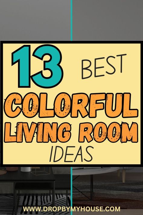 Add a pop of color to your living room with these 13 stylish and cheerful ideas. From bold paint colors to bright accent pieces, there's something for everyone. #livingroom #colorfullivingroom #homedecor Bright Coloured Living Room, Living Room Ideas With Color, Bright Living Room Paint Color Ideas, Teal And Cream Living Room, Bright Colorful Living Room Ideas, Colorful Living Room Decor Ideas, Cosy Living Room Ideas Warm Colours, Bright Living Room Ideas, Colorful Living Room Ideas