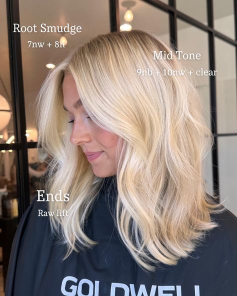 People always ask about how I tone my blondes. Most of the time, I opt for a smudge or root tap, add a soft mid-tone, and let that natural… | Instagram Root Tap Platinum Blonde, Short Blonde Hair Root Smudge, Platinum Blonde Root Smudge, Root Tap Vs Root Smudge, Blonde Hair With Root Tap, Blonde Root Tap, Blonde With Root Tap, Blonde Hair Root Smudge, Root Tap Blonde