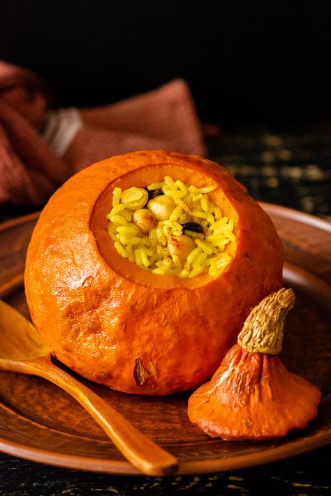 Hokkaido Squash, Rice And Chickpeas, Hokkaido Pumpkin, Homemade Soy Milk, Dahl Recipe, Turmeric Rice, Homemade Flatbread, Carrot Cupcake, Cooking With Coconut Oil