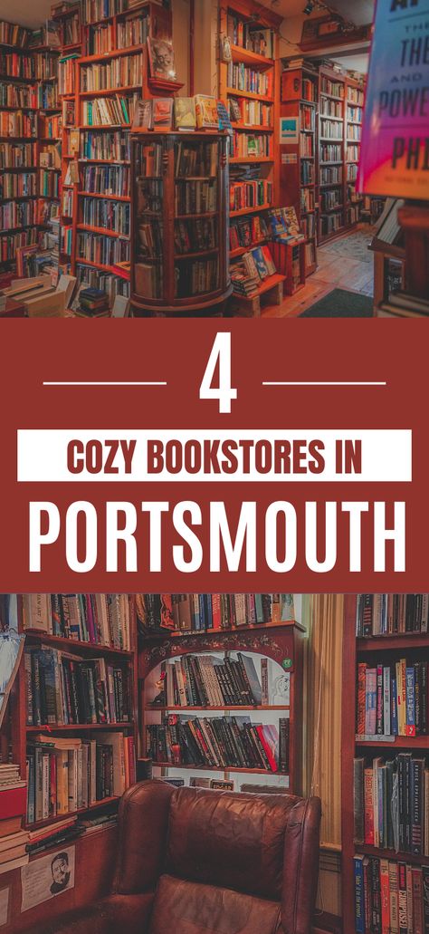 Portsmouth is the city to visit when looking for an instant connection with a book. Here are four of our favorite cozy bookstores in Portsmouth, New Hampshire where you can find just that. #Travel #Bookstore #NewHampshire #Portsmouth New England Bookstore, Portsmouth New Hampshire Fall, Winchester Uk, Bluegreen Vacations, Usa Trips, Portsmouth England, Maine Trip, Portsmouth New Hampshire, Instant Connection