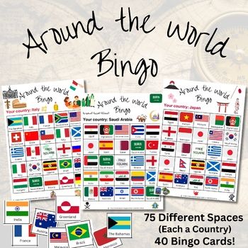 International Club Activities, Geography Party, Multicultural Night, Dragon Festival, Around The World Games, Custom Bingo Cards, Teaching Culture, Bingo Card Template, Free Bingo Cards